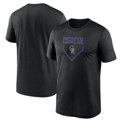 Colorado Rockies Home Plate Icon Legend Performance T-Shirt Black