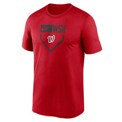 Washington Nationals Home Plate Icon Legend Performance T-Shirt Red