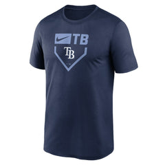 Tampa Bay Rays Home Plate Icon Legend Performance T-Shirt Navy