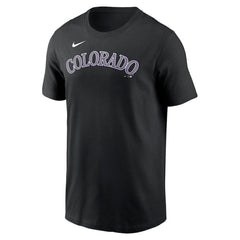 Colorado Rockies Fuse Wordmark T-Shirt Black