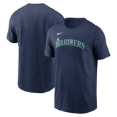 Seattle Mariners Fuse Wordmark T-Shirt Navy