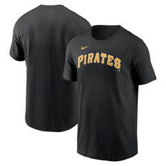 Pittsburgh Pirates Fuse Wordmark T-Shirt Black