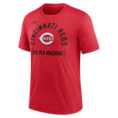 Cincinnati Reds Swing Big Tri-Blend T-Shirt Heather Red