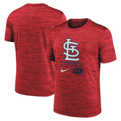 St. Louis Cardinals Large Logo Velocity T-Shirt Red