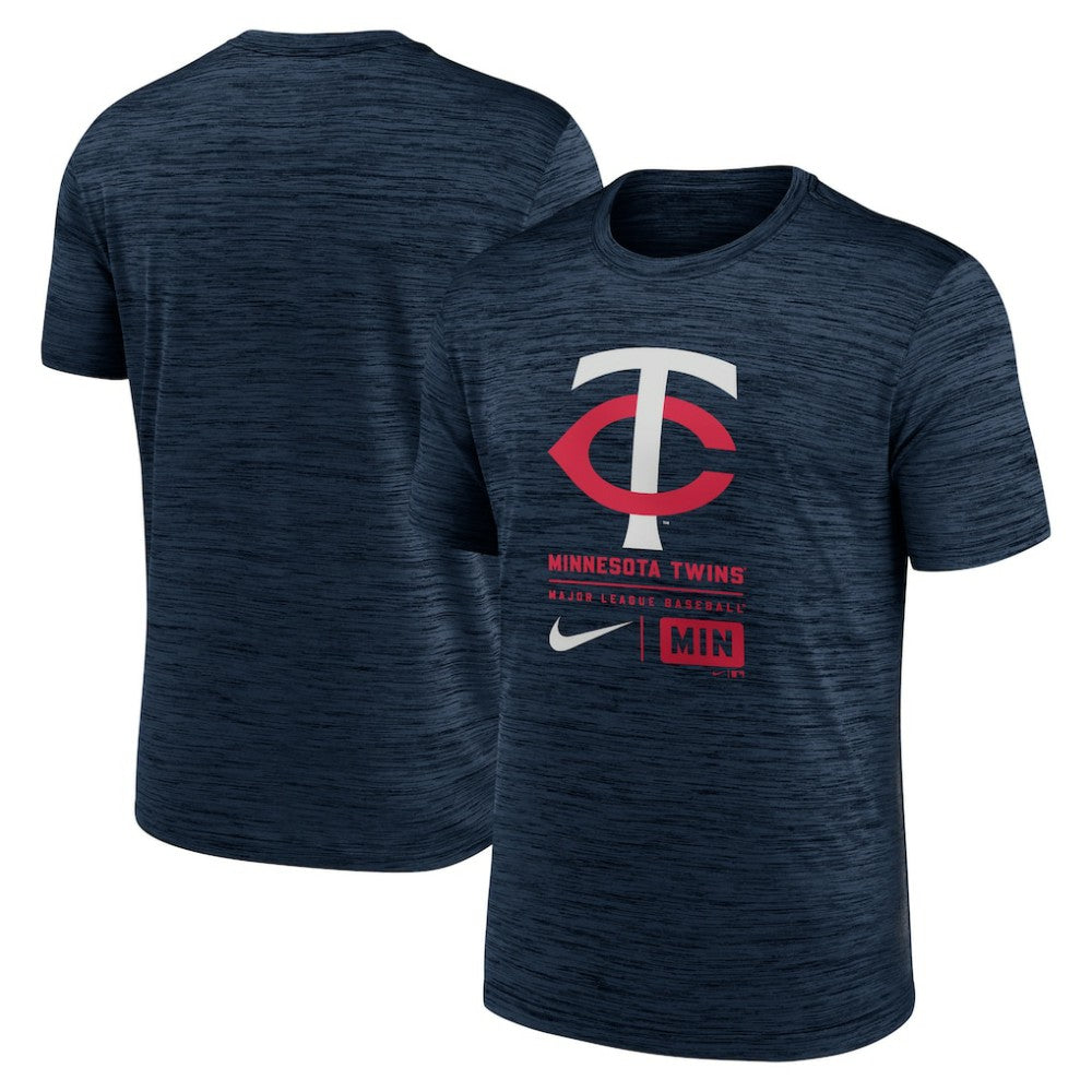 Minnesota Twins Large Logo Velocity T-Shirt Navy