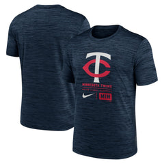 Minnesota Twins Large Logo Velocity T-Shirt Navy