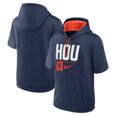 Houston Astros Tri Code Lockup Short Sleeve Pullover Hoodie Navy