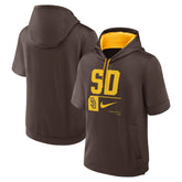 San Diego Padres Tri Code Lockup Short Sleeve Pullover Hoodie Brown