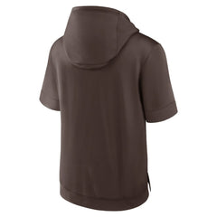 San Diego Padres Tri Code Lockup Short Sleeve Pullover Hoodie Brown