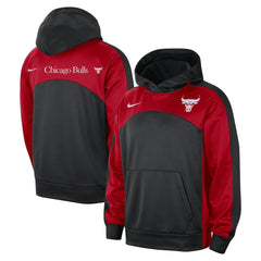 Chicago Bulls Authentic Starting Five Force Performance Pullover Hoodie - Black/Red for sale