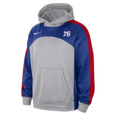 Philadelphia 76ers Authentic Starting Five Force Performance Pullover Hoodie - Gray/Royal on sale