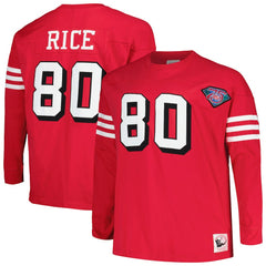 Jerry Rice San Francisco 49ers Big & Tall Cut & Sew Player Name & Number Long Sleeve T-Shirt - Scarlet sale