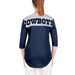 Dallas Cowboys New Era Women's 3/4 Sleeve T-Shirt - Navy outlet
