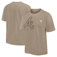 Atlanta Braves Statement Max90 Pocket T-Shirt Khaki