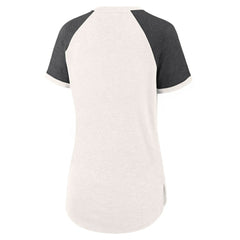 Baltimore Orioles Women's For the Team Slub Raglan V-Neck Jersey T-Shirt White/Black