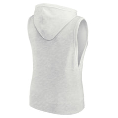 Los Angeles Dodgers Women's Lounge Script Sleeveless Pullover Hoodie Ash