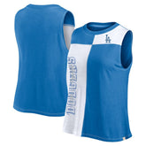 Los Angeles Dodgers Women's Color-Block Tank Top Royal/White