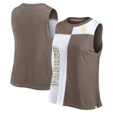 San Diego Padres Women's Color-Block Tank Top Brown/White