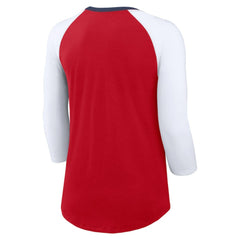 St. Louis Cardinals Women's Knockout Arch 3/4-Sleeve Raglan Tri-Blend T-Shirt Red/White