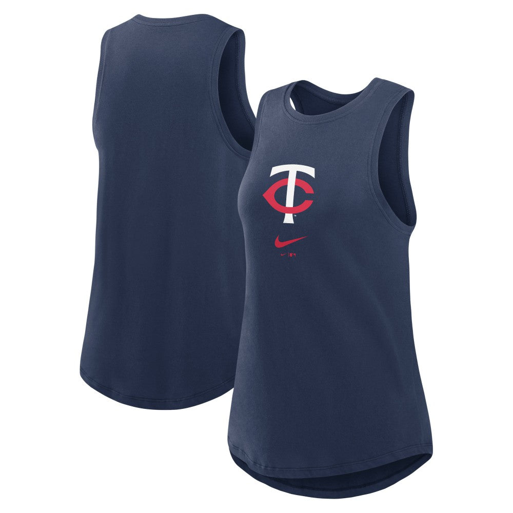 Minnesota Twins Women's Legacy Icon High Neck Dri-FIT Tank Top Navy