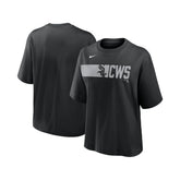 Chicago White Sox Women's Knockout Boxy T-Shirt Black
