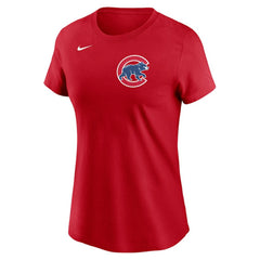 Chicago Cubs Women's Wordmark T-Shirt Red