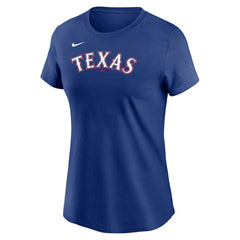 Texas Rangers Women's Wordmark T-Shirt Royal