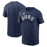 Chicago Cubs Cooperstown Collection Wordmark T-Shirt Navy