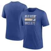 Seattle Mariners Cooperstown Collection Local Stack Tri-Blend T-Shirt Heather Royal