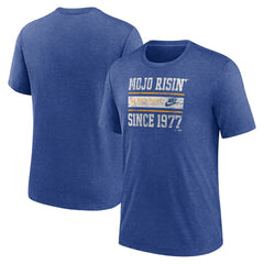 Seattle Mariners Cooperstown Collection Local Stack Tri-Blend T-Shirt Heather Royal