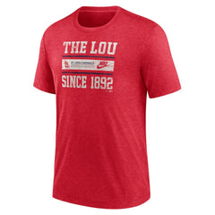St. Louis Cardinals Cooperstown Collection Local Stack Tri-Blend T-Shirt Heather Red
