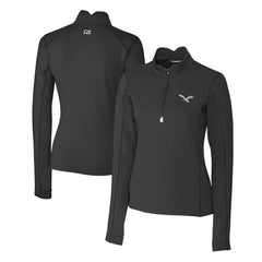 Philadelphia Eagles Cutter & Buck Women's Gridiron Classics Logo DryTec Traverse Stretch Quarter-Zip Pullover Top - Black online