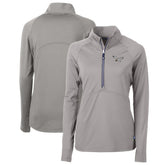 Philadelphia Eagles Cutter & Buck Women's Gridiron Classics Logo Adapt Eco Knit Stretch Recycled Half-Zip Pullover Top - Gray outlet