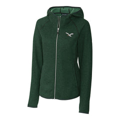 Philadelphia Eagles Cutter & Buck Women's Gridiron Classics Logo Mainsail Sweater-Knit Full-Zip Hoodie - Green sale