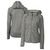 Philadelphia Eagles Cutter & Buck Women's Gridiron Classics Logo Mainsail Sweater-Knit Full-Zip Hoodie - Heather Gray online