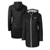 Philadelphia Eagles Cutter & Buck Women's Gridiron Classics Logo Rainier Primaloft Eco Insulated Hooded Long Coat - Black outlet
