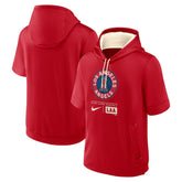 Los Angeles Angels City Connect Color Block Short Sleeve Pullover Hoodie Red