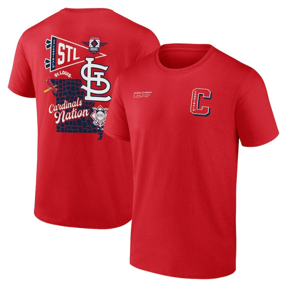 St. Louis Cardinals Split Zone T-Shirt Red