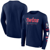 Minnesota Twins Strike the Goal Long Sleeve T-Shirt Navy