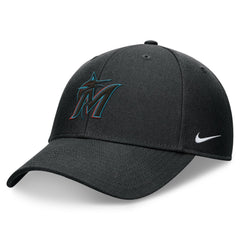 Miami Marlins Club Performance Adjustable Hat Black
