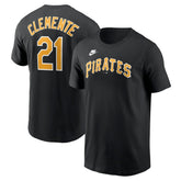 Roberto Clemente Pittsburgh Pirates Fuse Name & Number T-Shirt Black