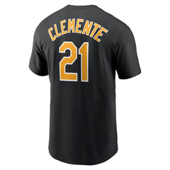 Roberto Clemente Pittsburgh Pirates Fuse Name & Number T-Shirt Black