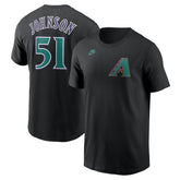 Randy Johnson Arizona Diamondbacks Fuse Name & Number T-Shirt Black