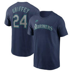 Ken Griffey Jr. Seattle Mariners Fuse Name & Number T-Shirt Navy