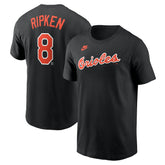 Cal Ripken Jr. Baltimore Orioles Fuse Name & Number T-Shirt Black