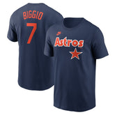 Craig Biggio Houston Astros Cooperstown Collection Fuse Name & Number T-Shirt Navy
