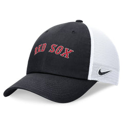 Boston Red Sox Wordmark Adjustable Trucker Hat Navy