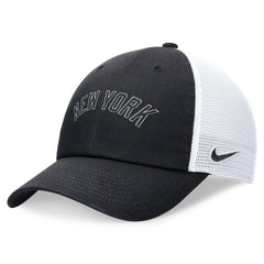 New York Yankees Wordmark Adjustable Trucker Hat Navy