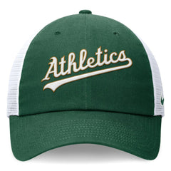 Athletics Wordmark Adjustable Trucker Hat Green