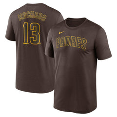 Manny Machado San Diego Padres Legend Name & Number Performance T-Shirt Brown